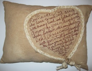 Burlap pillow